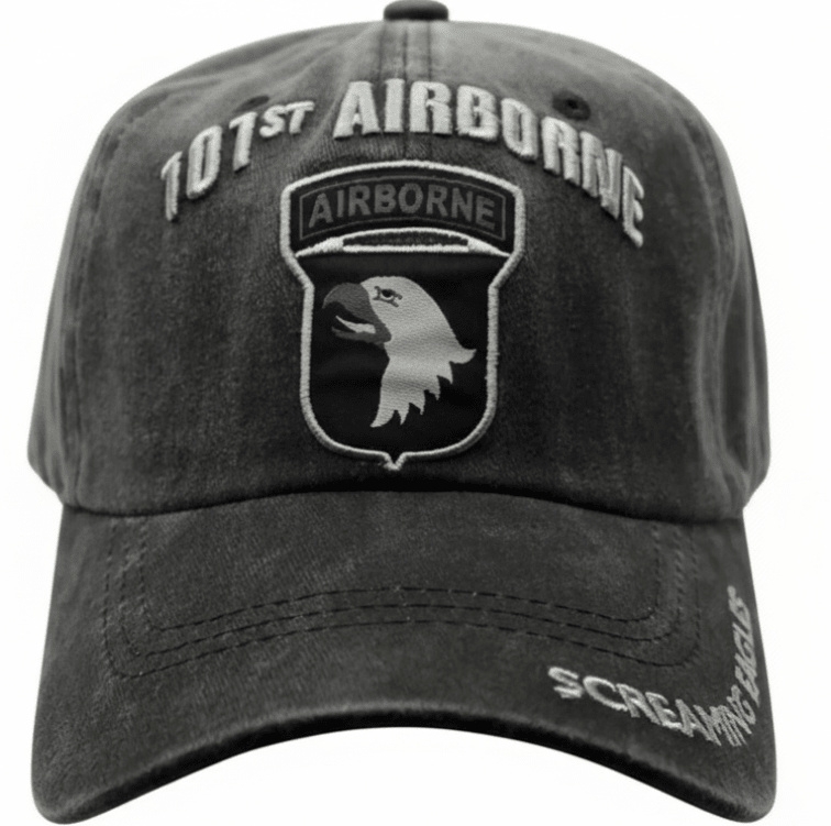 101st Airborne Subdue Black Cap 0075 - Military Caps Warehouse