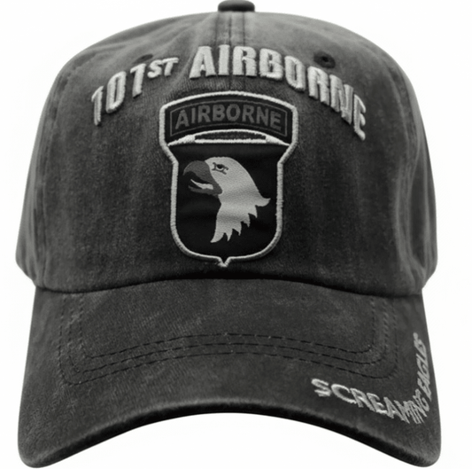 101st Airborne Subdue Black Cap 0075 - Military Caps Warehouse