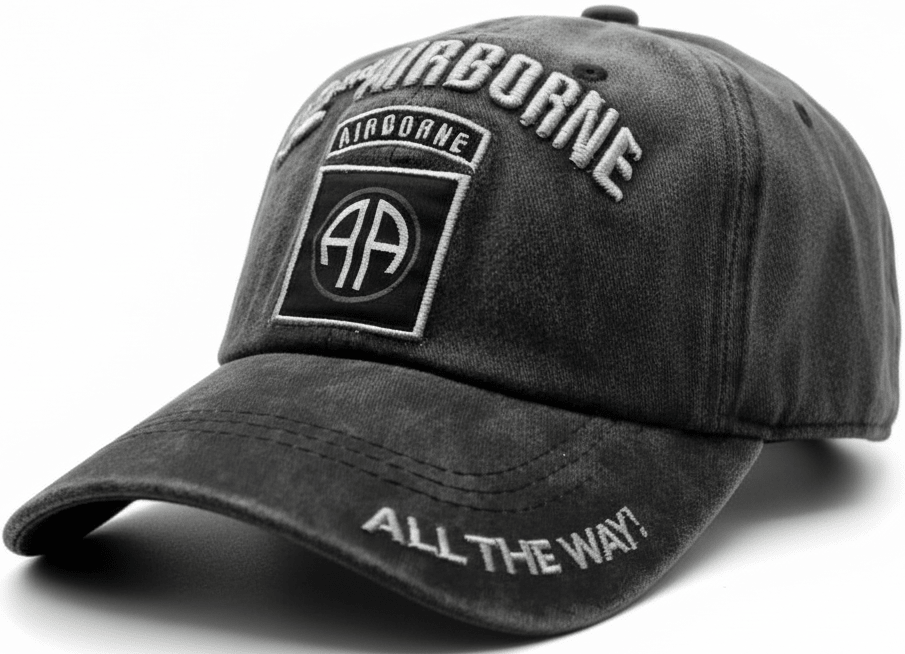 82nd Airborne Subdue Black Cap 0069 - Military Caps Warehouse