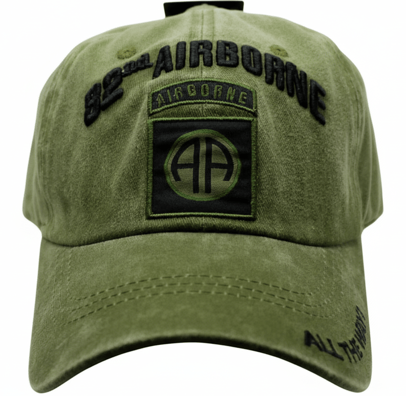 82nd Airborne Subdue Green Cap 0071 - Military Caps Warehouse