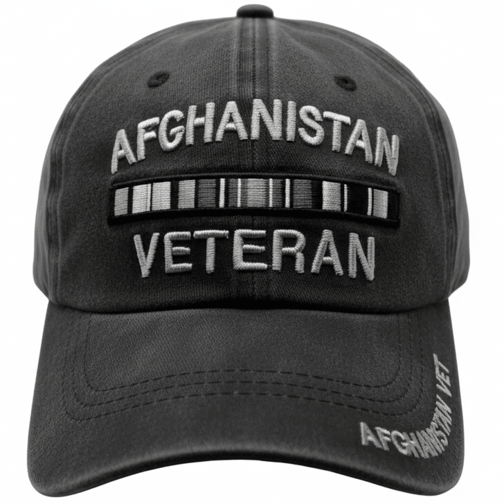 Afghanistan Veteran Subdue Black Cap 0083 - Military Caps Warehouse