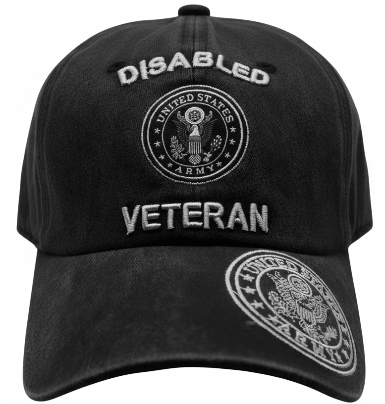 Disabled Army Subdue Black Cap 0067 - Military Caps Warehouse