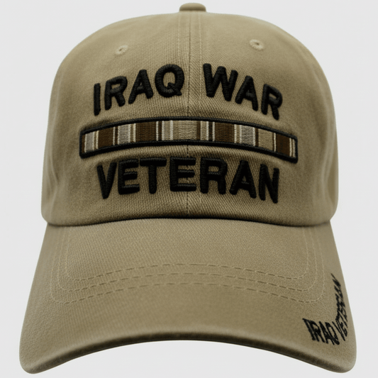 Iraq Ware Veteran Subdue Khaki Cap 0078 - Military Caps Warehouse