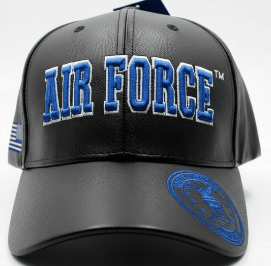 U.S Air Force PU Leather Cap 0015 - Military Caps Warehouse