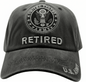 U.S Army Retired Subdue Black Cap 0073 - Military Caps Warehouse