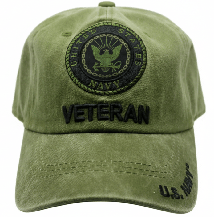 U.S Navy Veteran Subdue Green Cap 0096 - Military Caps Warehouse