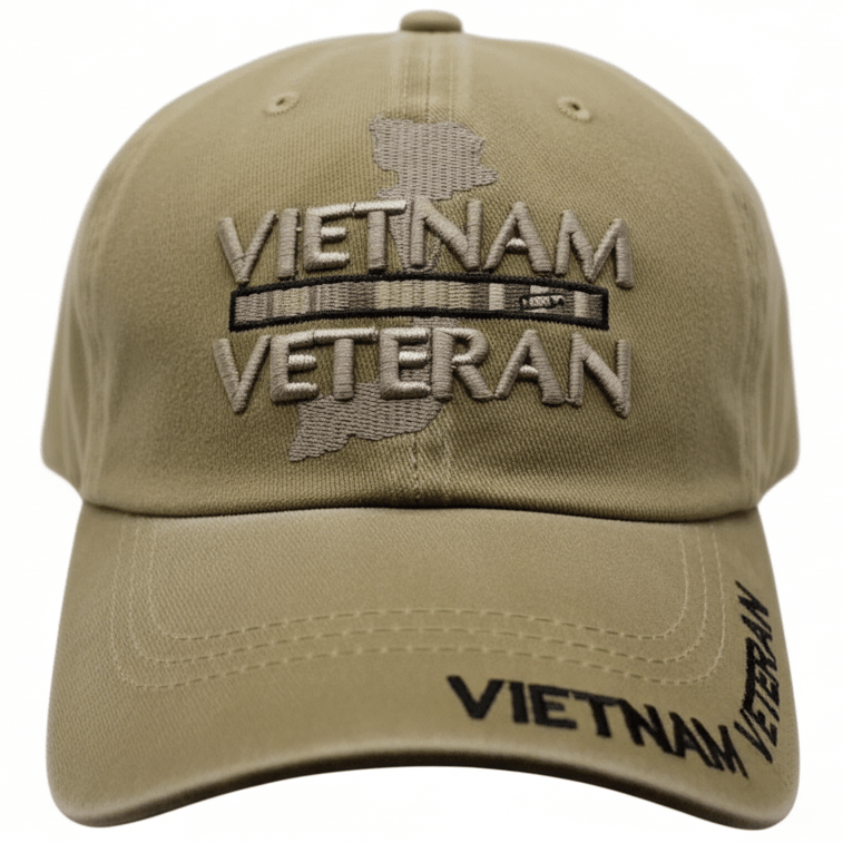 Vietnam Veteran Subdue Khaki Cap 0079 - Military Caps Warehouse
